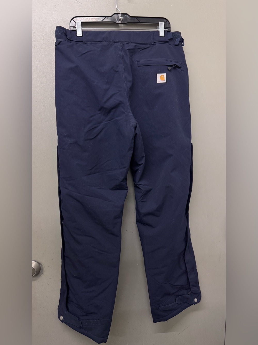Carhartt Storm Defender Shoreline insulated waterproof pants in navy blue Mens M - Picture 5 of 6